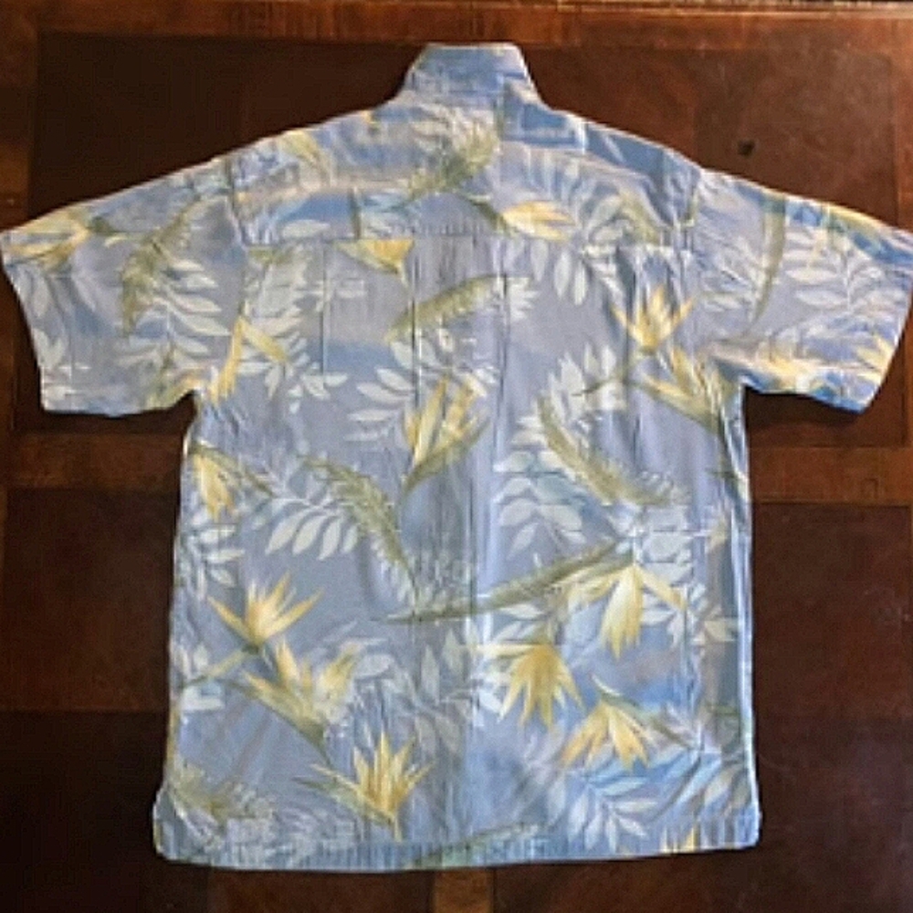 GEOFFREY BEENE Silk Hawaiian Floral Leaf Vintage Shirt EUC - Picture 6 of 9